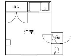 ハイツアミー ワンルームの間取図画像
