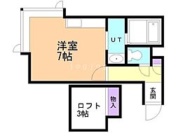 ベストホーム澄川 ワンルームの間取図画像