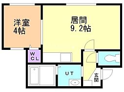 北広島市共栄町4丁目マンション 1LDKの間取図画像