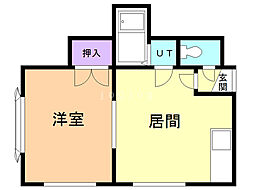 ルミエール澄川 1DKの間取図画像