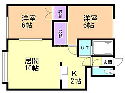 アートヒル453 2LDKの間取図画像