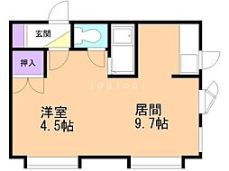 ピュール石山 1LDKの間取図画像
