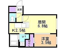 GAREAC32 1LDKの間取図画像