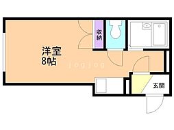 菊水グリーンハイツ ワンルームの間取図画像