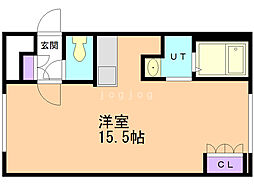 ル・フォート清田2 ワンルームの間取図画像