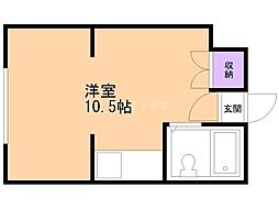 サニープレイス澄川 1Kの間取図画像