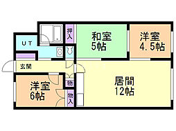 信和リッチ 3LDKの間取図画像
