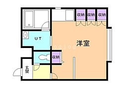 グレイスフルK ワンルームの間取図画像