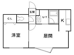 ブランノワールマティーノ平岸 1LDKの間取図画像