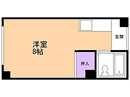 クリスタル村川 ワンルームの間取図画像