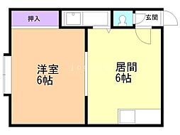 ビックスリーハイツ 1DKの間取図画像