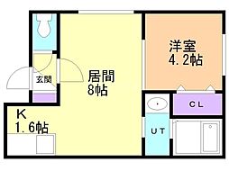 イプセ澄川 1LDKの間取図画像