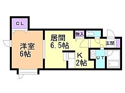 グラン・シャリオ豊平公園 1LDKの間取図画像