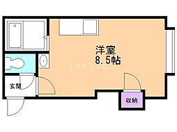 ビバーク平岸 ワンルームの間取図画像
