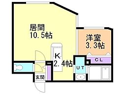 LaCasadelSole 1LDKの間取図画像