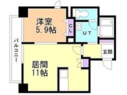 フォレスタ 1LDKの間取図画像