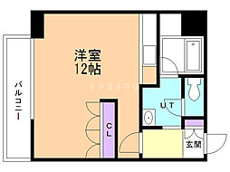 STAGENOAH豊平-5 ワンルームの間取図画像