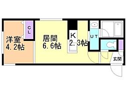 札幌市豊平区福住一条1丁目マンション 1LDKの間取図画像