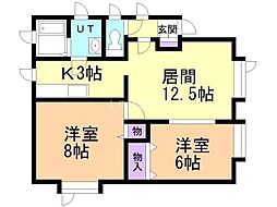 ルマワンティラン 2LDKの間取図画像
