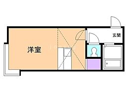 エスポワール清田 ワンルームの間取図画像