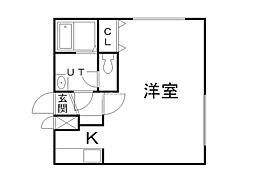 グランメール月寒中央 1LDKの間取図画像