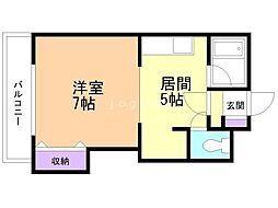 ローレル平岸 1DKの間取図画像
