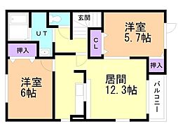 サンクリオージュ壱番館 2階