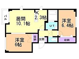 間取図画像 2LDK