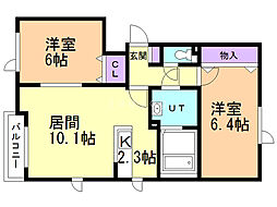 間取図画像 2LDK
