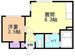 KENT collection野幌駅前 1LDKの間取図画像