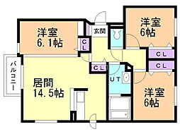 間取図画像 3LDK