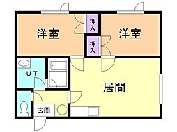 GO!101 2LDKの間取図画像