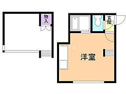 アーバンMK ワンルームの間取図画像