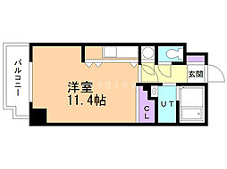 グレースカナリア ワンルームの間取図画像