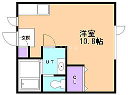 Crear ワンルームの間取図画像