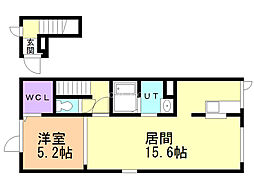 アルフート 1LDKの間取図画像