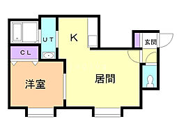 ブルワリーケイリック 1LDKの間取図画像