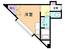 シャネルファイヴ ワンルームの間取図画像