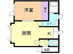 グランドール 1LDKの間取図画像