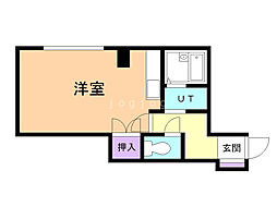 明星マンション ワンルームの間取図画像