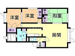 デュオパレス 3LDKの間取図画像