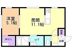 MARESSE Via 1LDKの間取図画像