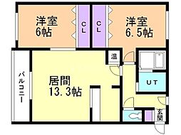 アビタエイト 2LDKの間取図画像