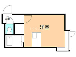 ソルドムス文京台弐番館 ワンルームの間取図画像