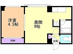 ガーデンフレア若葉 1LDKの間取図画像