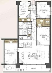 MAC野々市コート 3SLDKの間取図画像