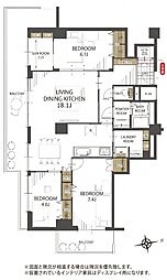 アイビーガーデン大手町 3LDKの間取図画像