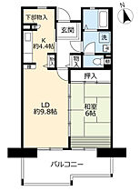 URグリーンヒルズ六甲  ｜ 兵庫県神戸市灘区六甲台町（賃貸マンション1LDK・3階・54.92㎡） その2