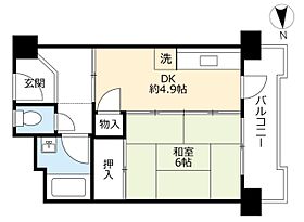 UR花山東 0025-0606 ｜ 兵庫県神戸市北区花山東町（賃貸マンション1DK・6階・32.96㎡） その2