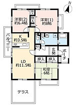 URグリーンヒルズ東山台  ｜ 兵庫県西宮市東山台1丁目（賃貸マンション3LDK・3階・89.33㎡） その2